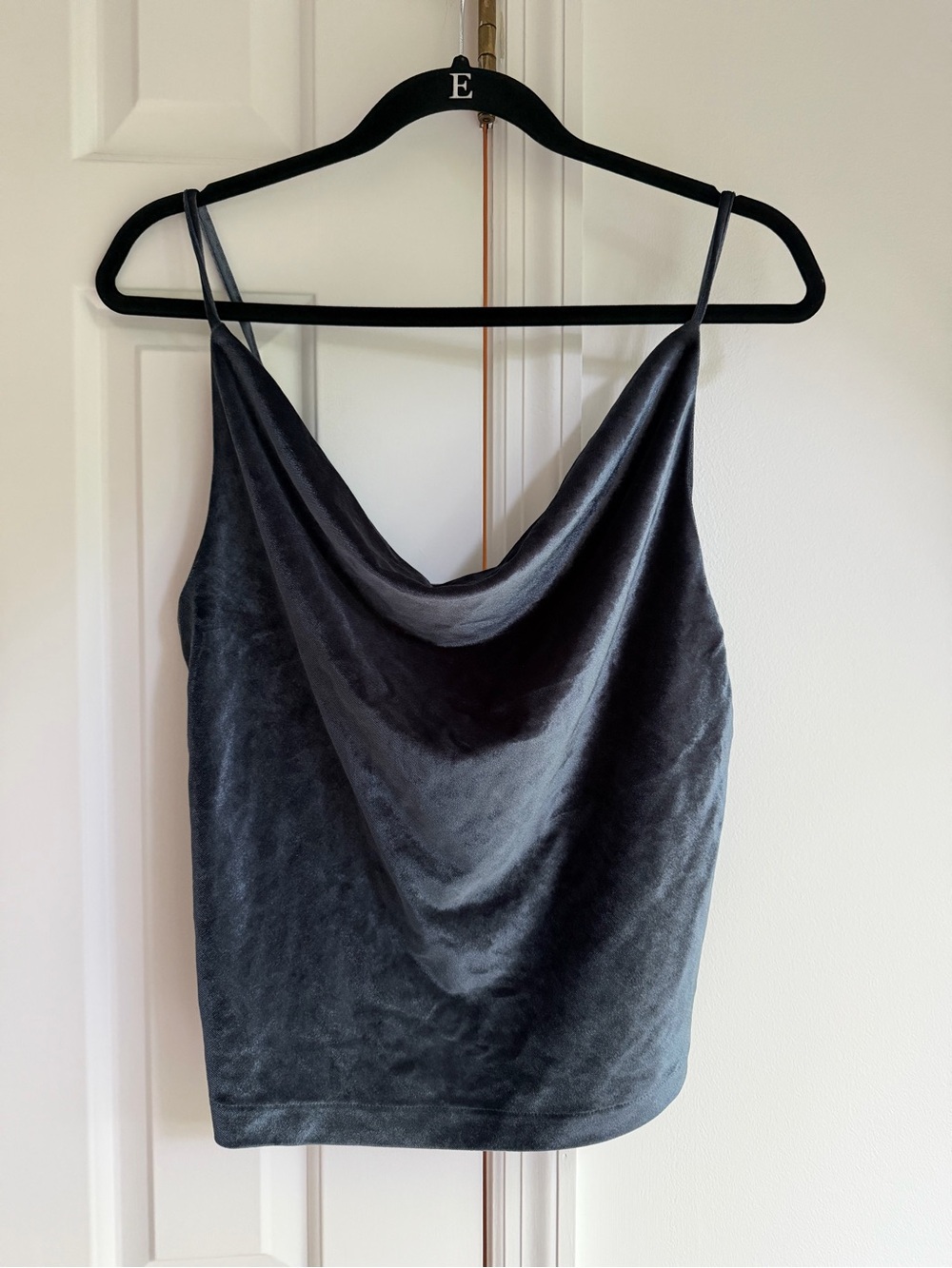 Oak Velvet Cowl Neck Cami Going Out Top - M